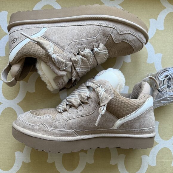 NIB UGG® Women's Lowmel Lace-Up Sneaker Booties, Sand, Women's US Size 12 - Picture 4 of 16